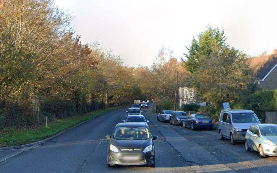 Temporary traffic lights on Hermitage Lane in Maidstone are causing delays for drivers. Picture: Google