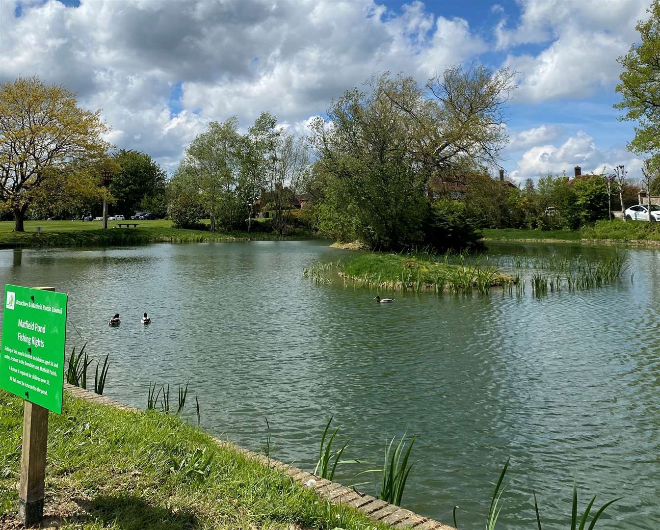 The pond has had a makeover as part of the project. Picture: Picture: Brenchley and Matfield Parish Council