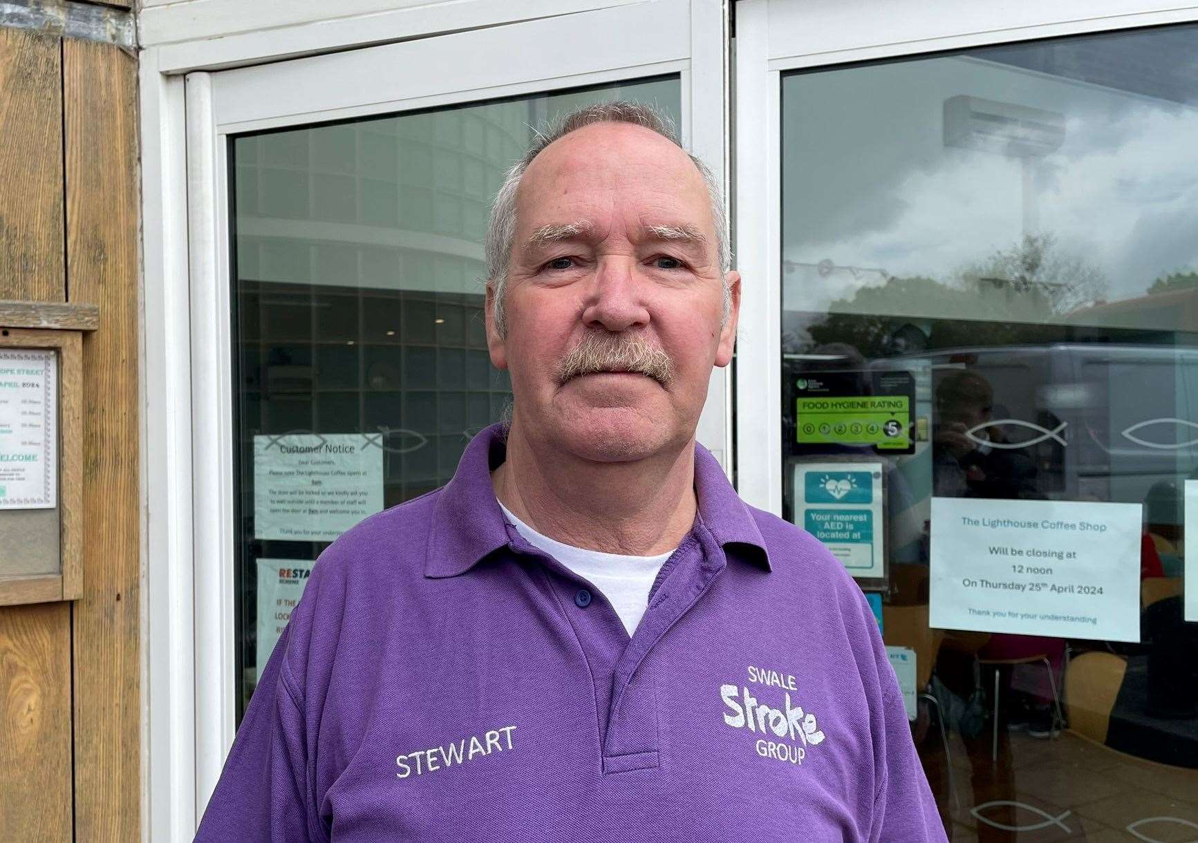 Chairman of Swale Stroke Group Stewart Kitching outside Hope Street Community Centre in Sheerness. Picture: Joe Crossley