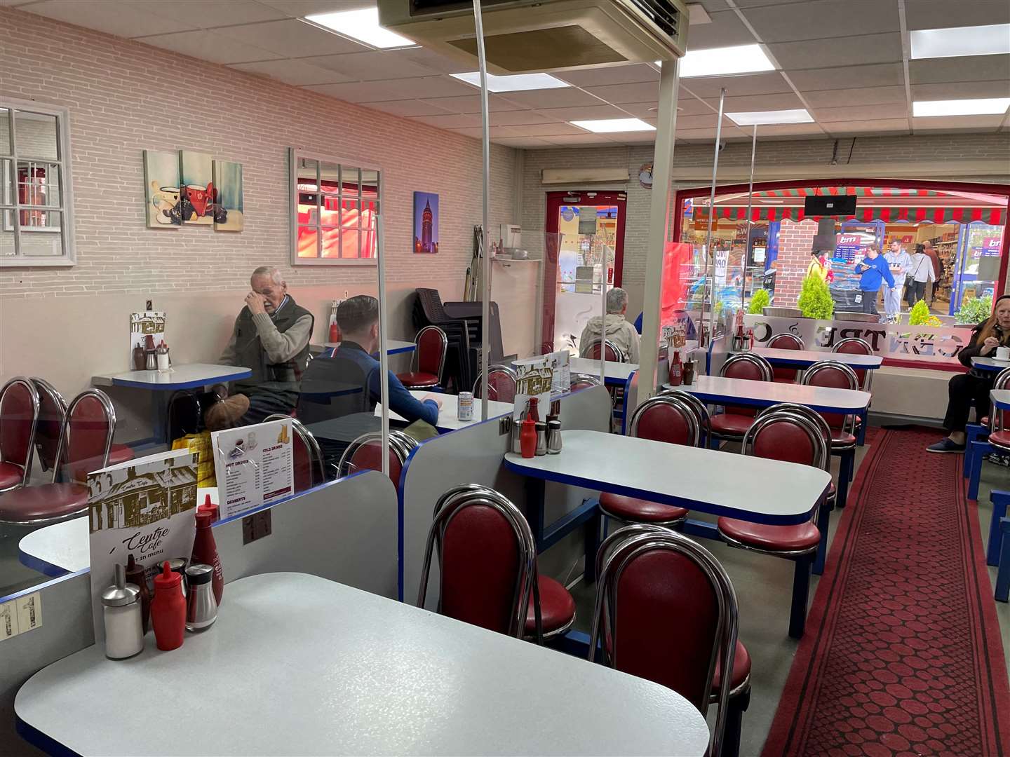 Inside Centre Cafe at around lunchtime last Tuesday