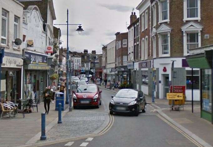 The fight broke out in Sheerness High Street. Pic: Google