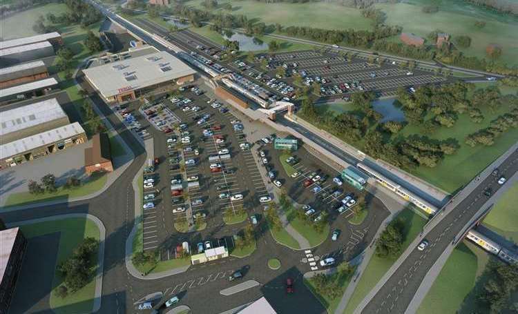 An artist's impression of how Tesco's failed supermarket plans would have looked
