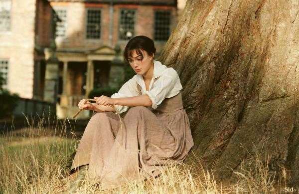 Keira Knightley filming Pride and Prejudice at Groombridge Place
