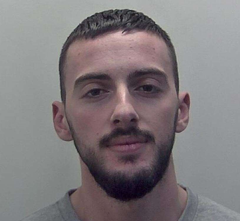 Rivaldo Toma, 24, of no fixed address was arrested after officers spotted him driving on the M20. Picture: Kent Police