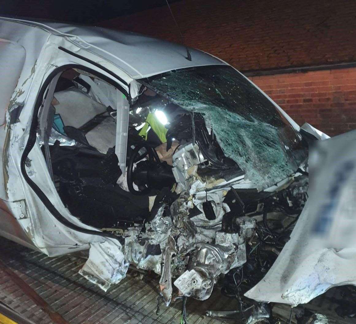 Josh Keen from Maidstone caused a serious head-on collision while driving his white Peugeot van. Picture: Sussex Police