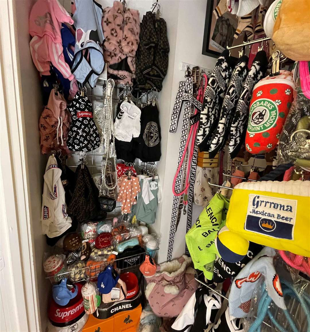 The cupboard was quickly filled with stock at their home in Repton. Picture: Lauren Knight-Carroll