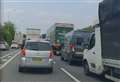 Hour-long delays caused by motorway repair works