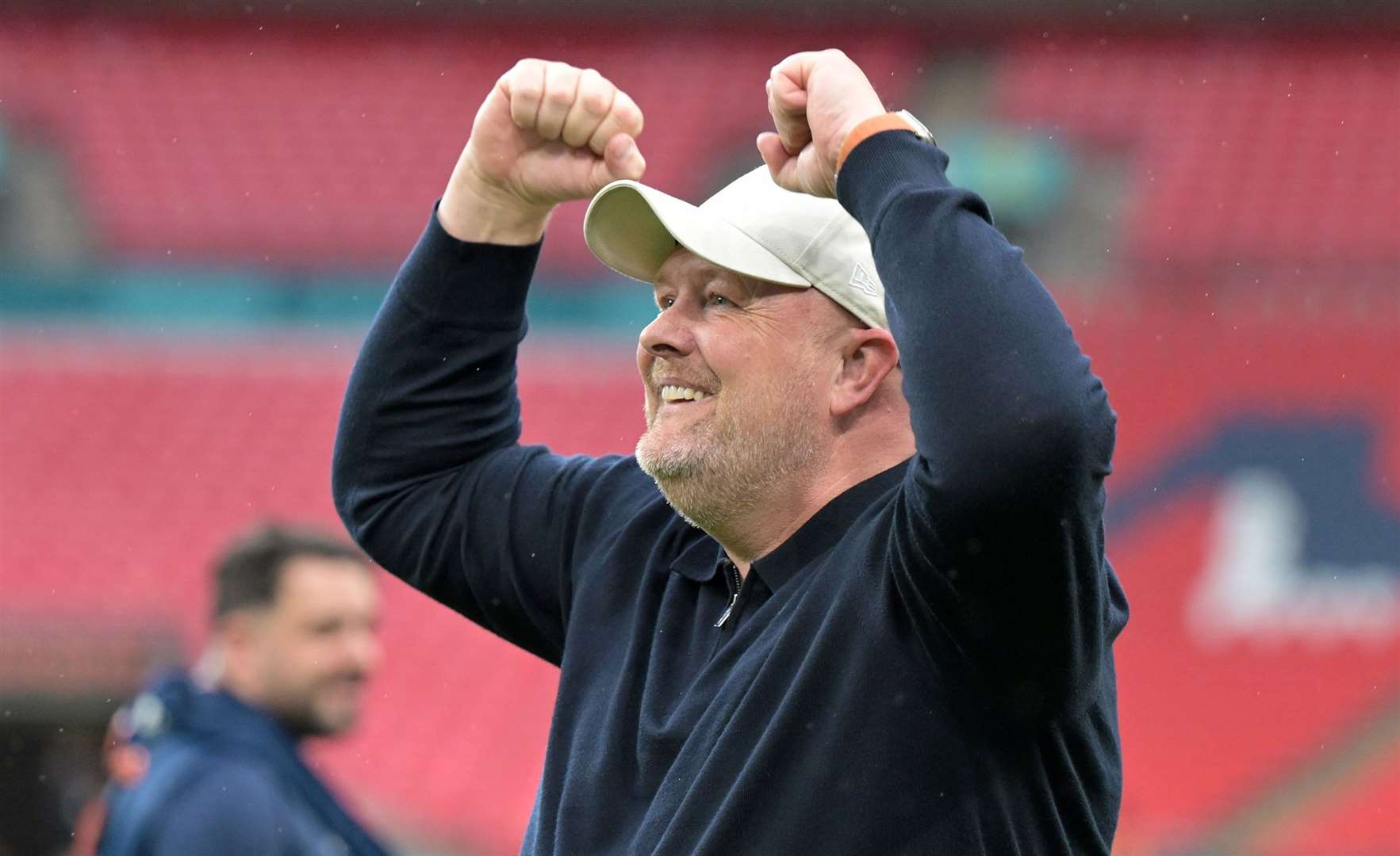Bromley manager Andy Woodman after their Wembley win