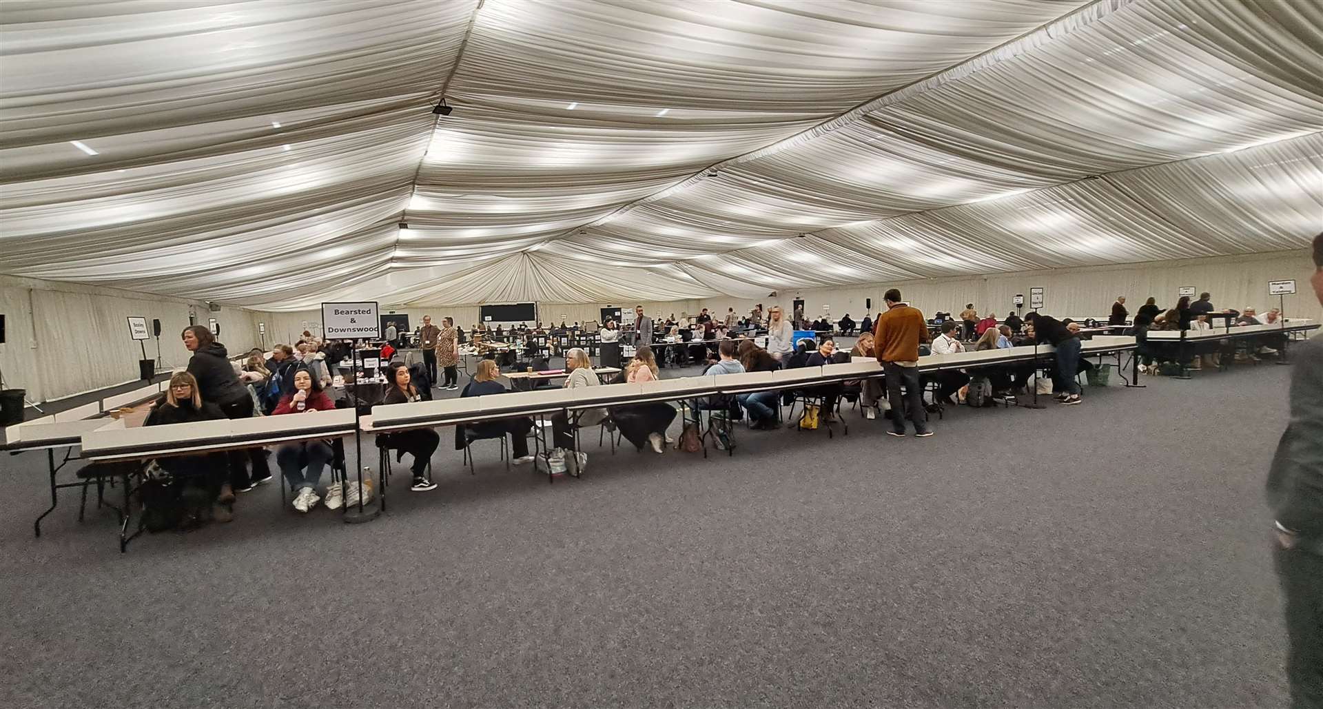 The count took place at the Kent County Showground