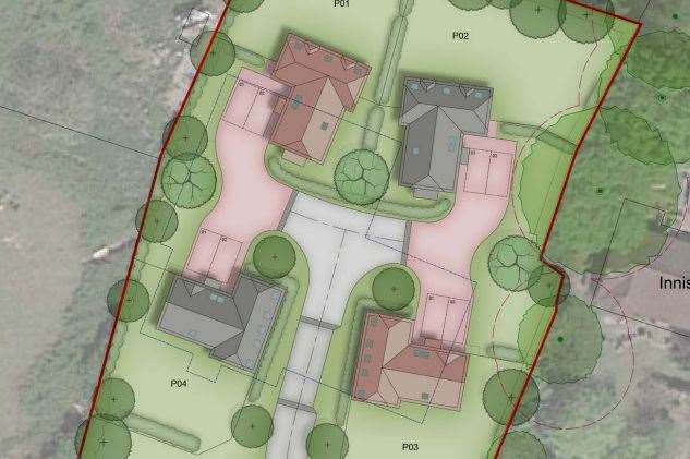 How the proposed houses will be laid out after the demolition of the former Victoria's Cabaret Club in Ashford Road. Picture: MBC Planning Portal