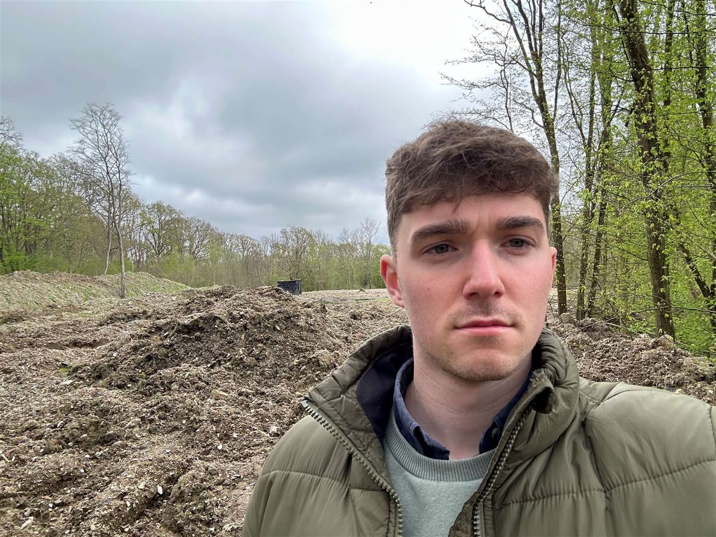 Reporter Oliver Leonard says the illegal dumping in Hoad's Wood has caused the site to smell like rotting eggs