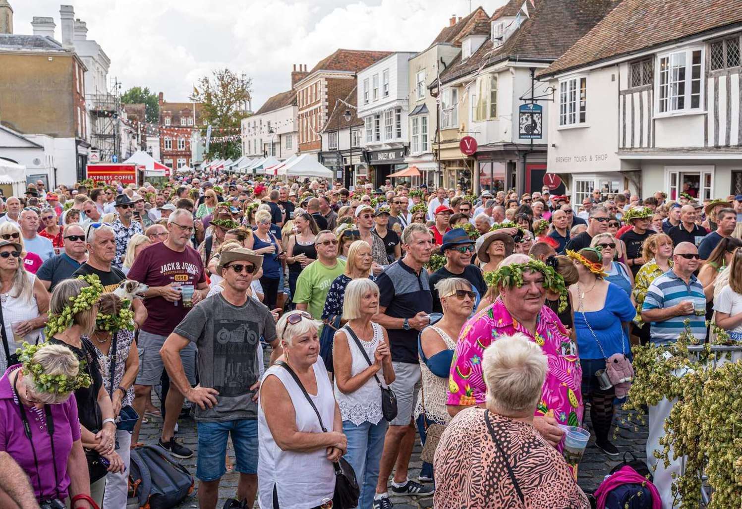 Faversham is always packed with visitors for the Hop Festival