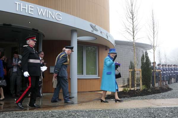 The Queen leaves The Wing