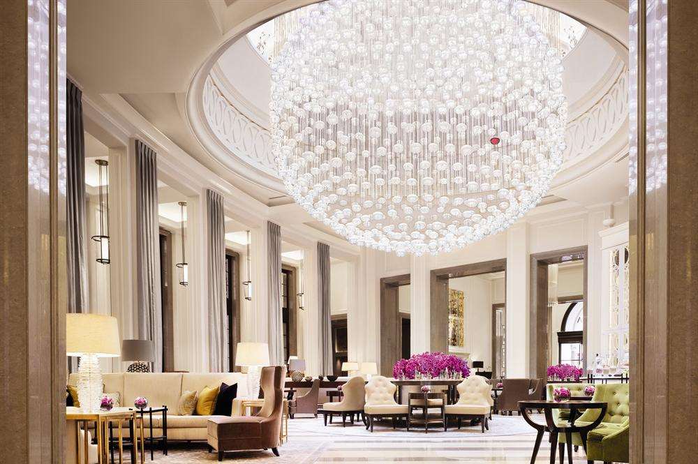 The luxurious Lobby Lounge at Corinthia Hotel, London