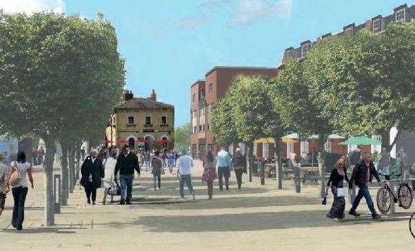 What the Otterpool Park 'local centres' could look like. Picture: Arcadis Design and Access statement