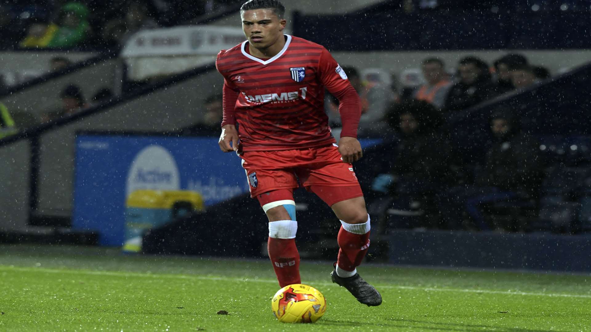 Bradley Garmston made his first Gillingham appearance of the season at former club West Brom Picture: Barry Goodwin