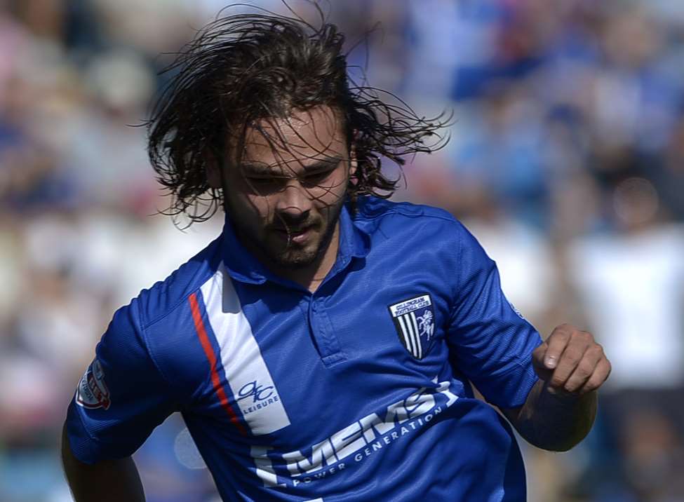 Bradley Dack celebrates scoring the opening goal against Wigan in August Picture: Barry Goodwin