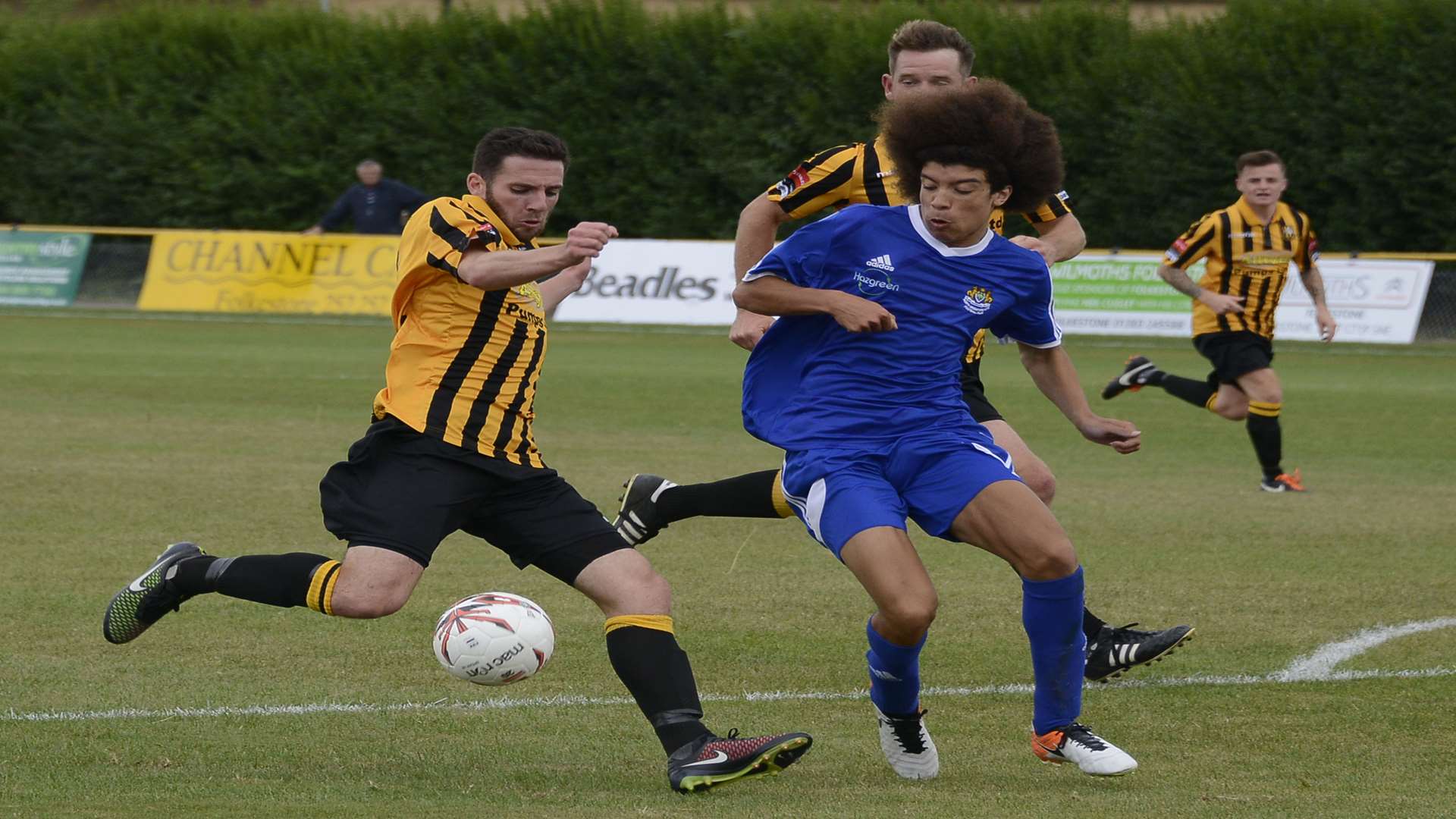 Ian Draycott scored twice in Folkestone's win against North Greenford Picture: Paul Amos