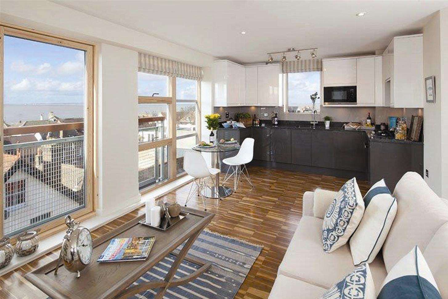 The open-plan layout at WestBay Court, Whitstable