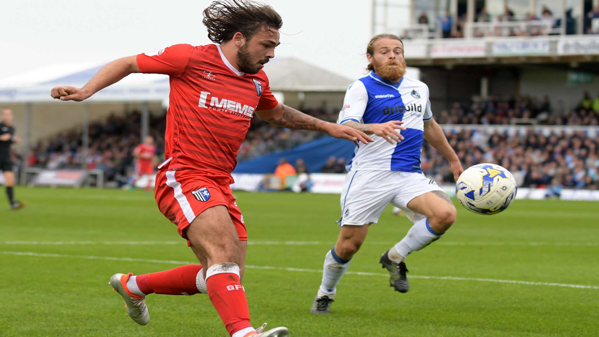 Bradley Dack stretches the Rovers defence Picture: Barry Goodwin