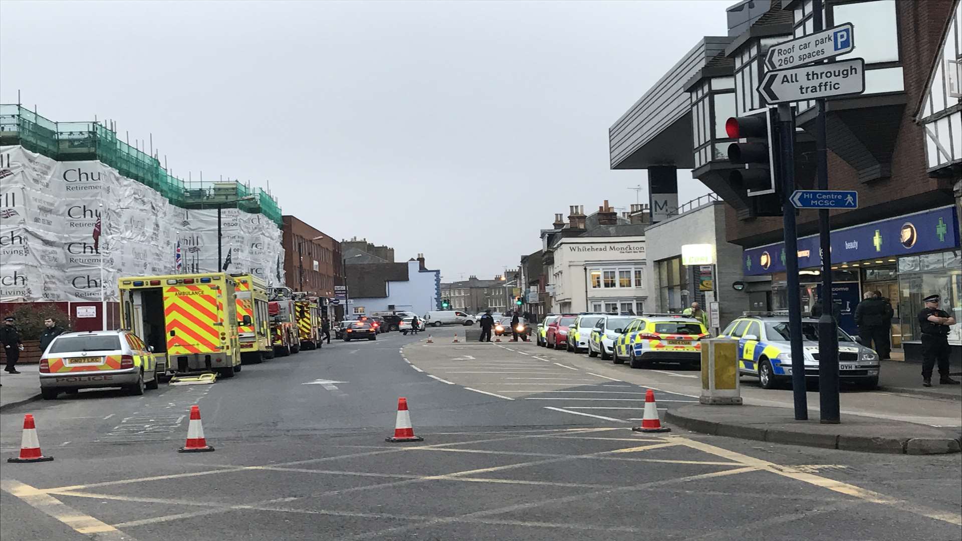 King Street has been closed between the Sittingbourne Road traffic lights and Church Street