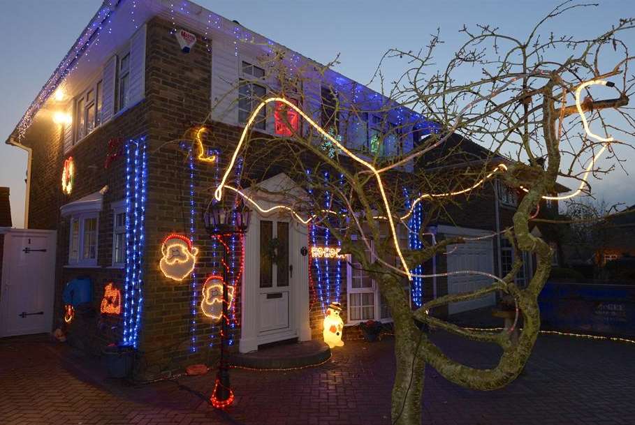The family of the late Roy Baker have continued to put up Christmas lights at his Wigmore home to honour his former displays