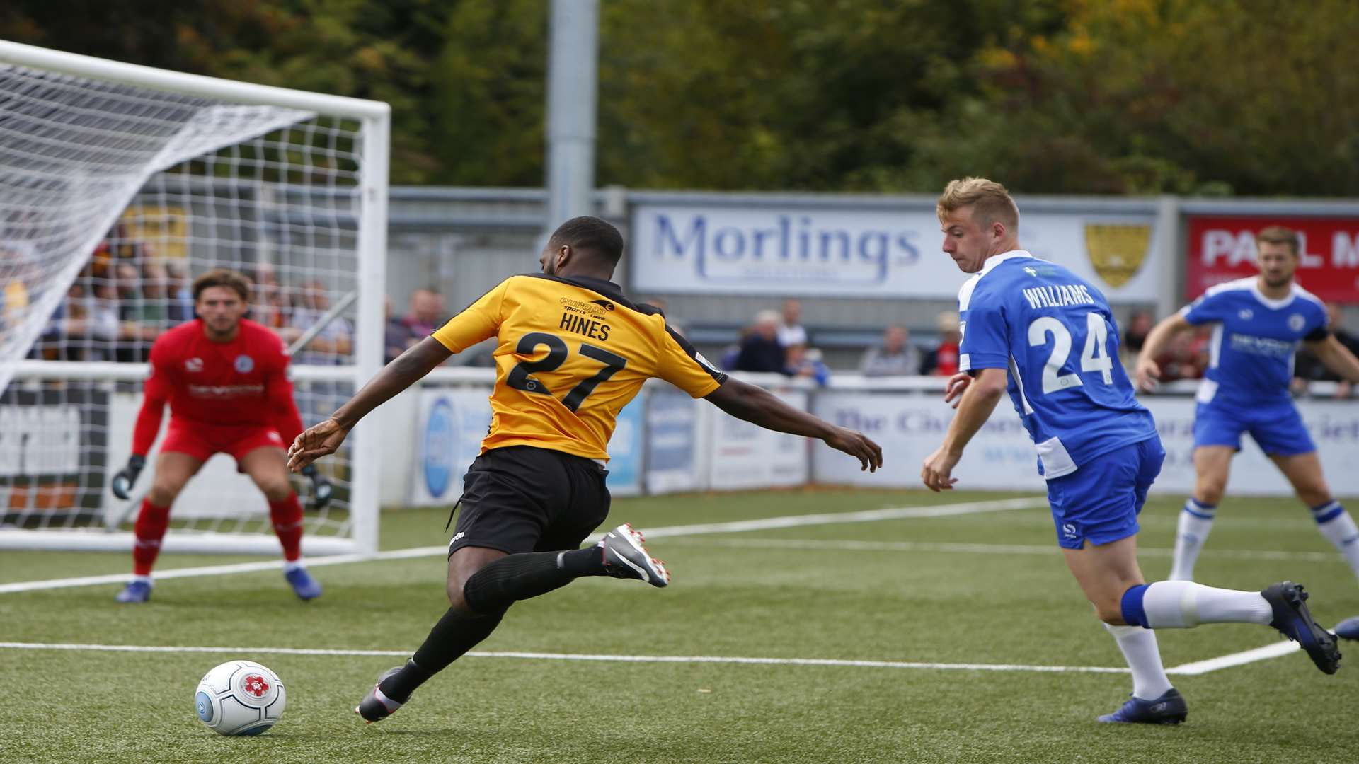 Zavon Hines goes for goal Picture: Andy Jones