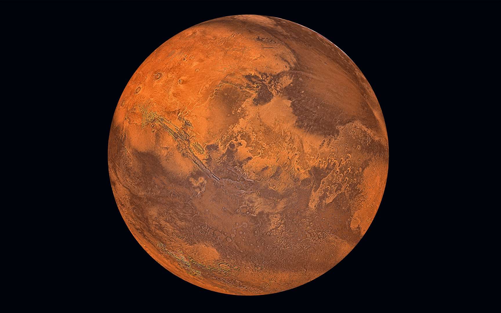 Mars will be the dimmer of the two planets