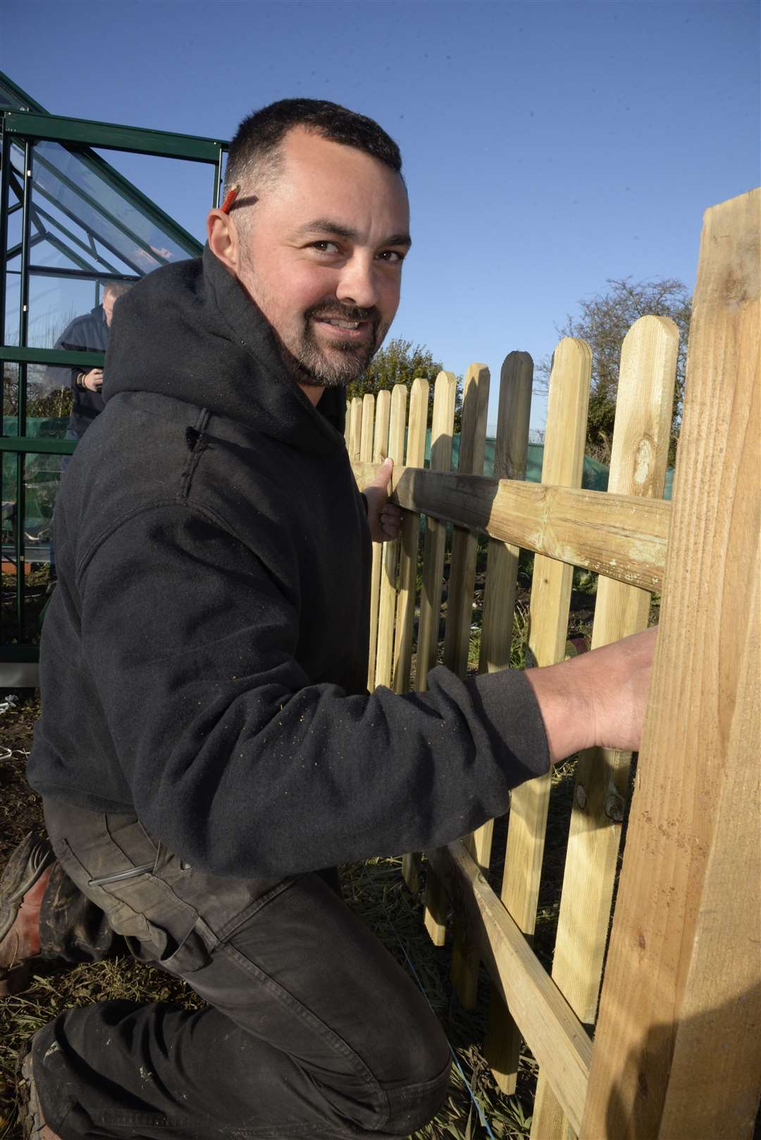 Simon Capeling of Capeling Fencing and Gardening has also been at work on the Bright Sparks Nursery allotment in Church Lane, Deal