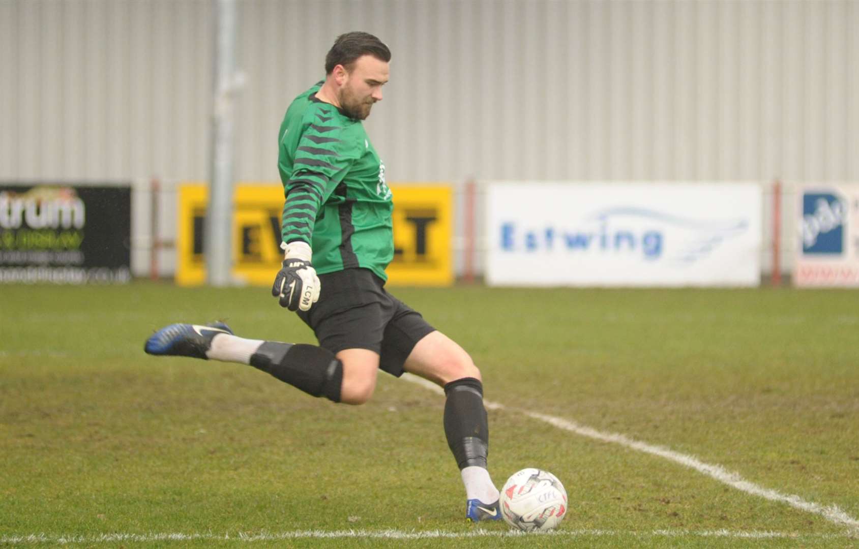 Goalkeeper Dan Ellis was back at Chatham Town on Tuesday night Picture: Steve Crispe