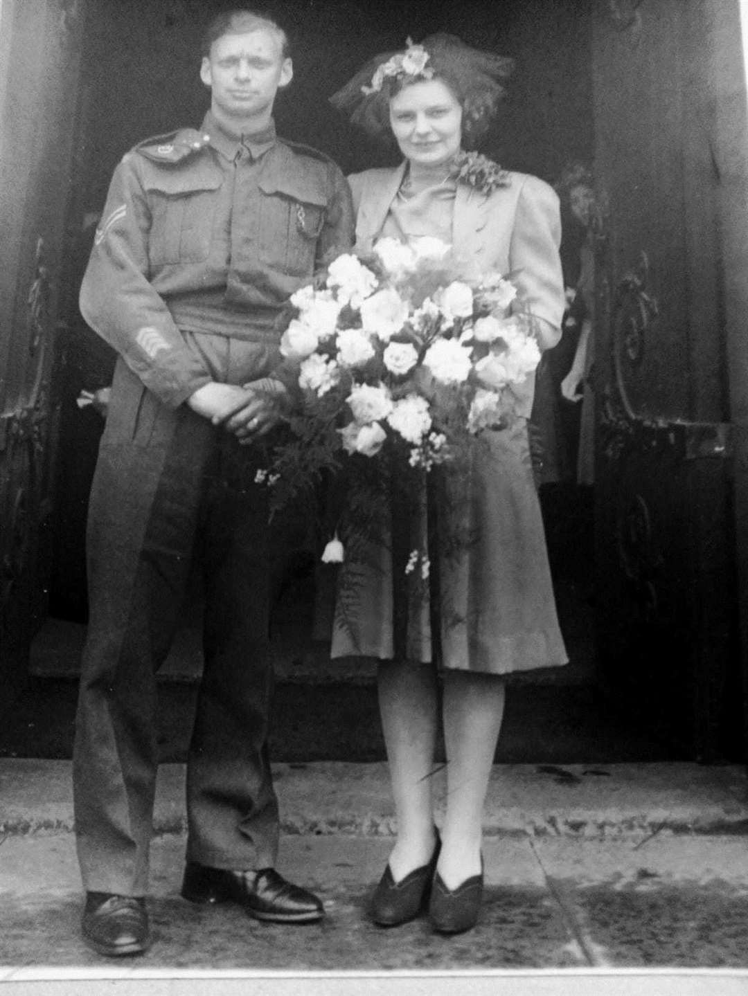 Blanche and John's wedding on May, 16, 1944