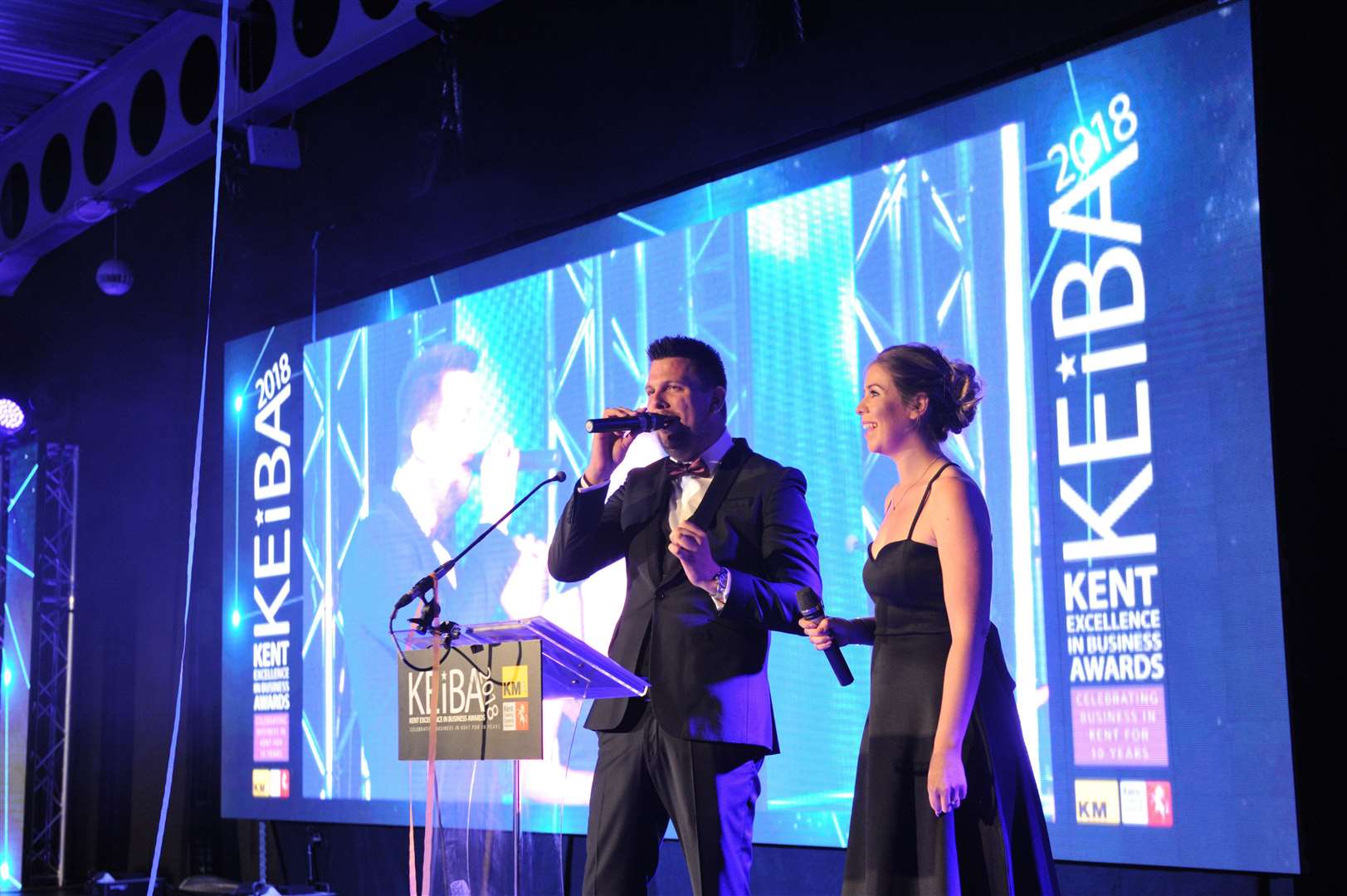 Presenters from kmfm at the KEiBA 2018 gala night