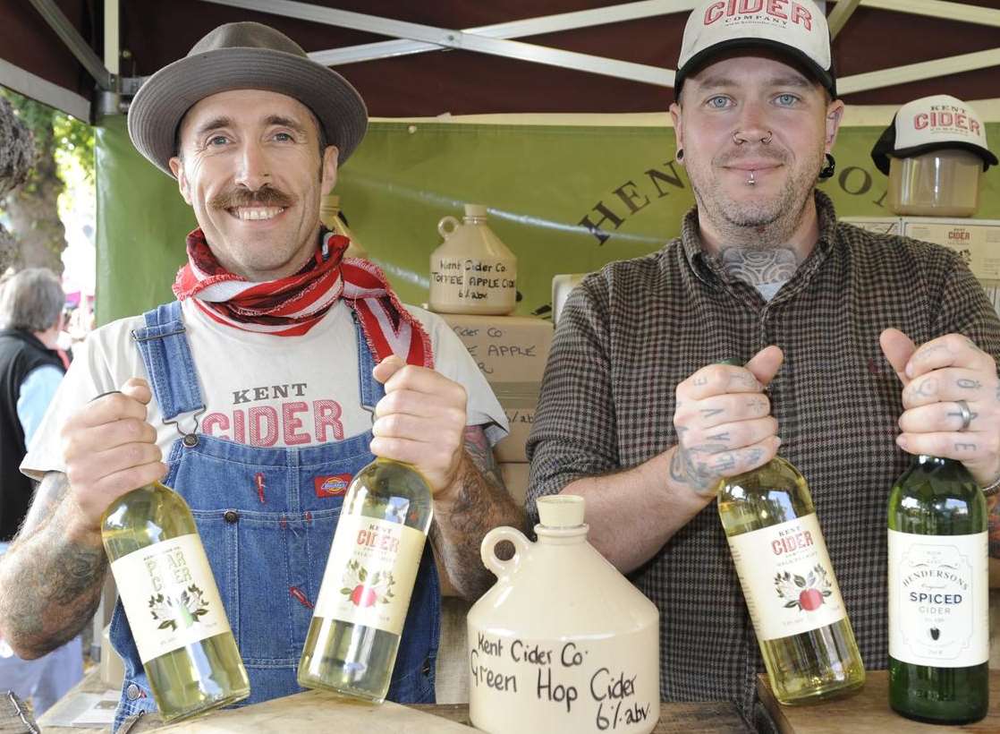 Kent Cider Company's Mark Henderson and Martin Jenkins at last year's festival