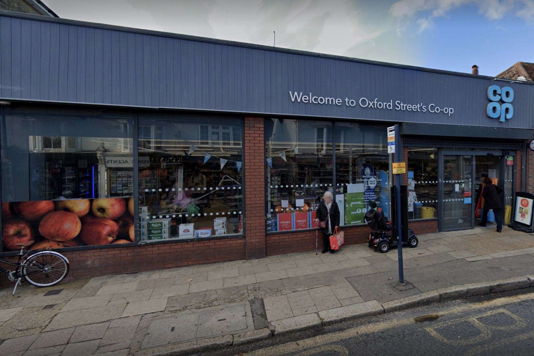 Co-op in Oxford Street, Whitstable, was targeted by the suspect