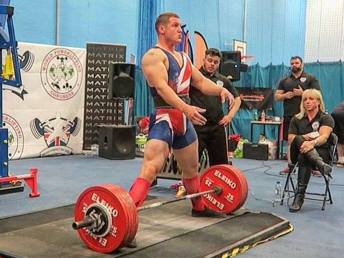 Competing in the European powerlifting championships in 2016