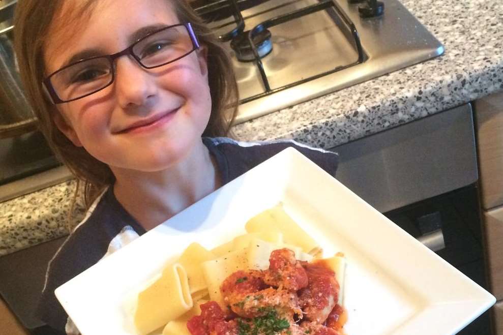 Millie Taft, seven, from St Mary's Catholic Primary School in Whitstable is entering the KM Kent Cooks competition
