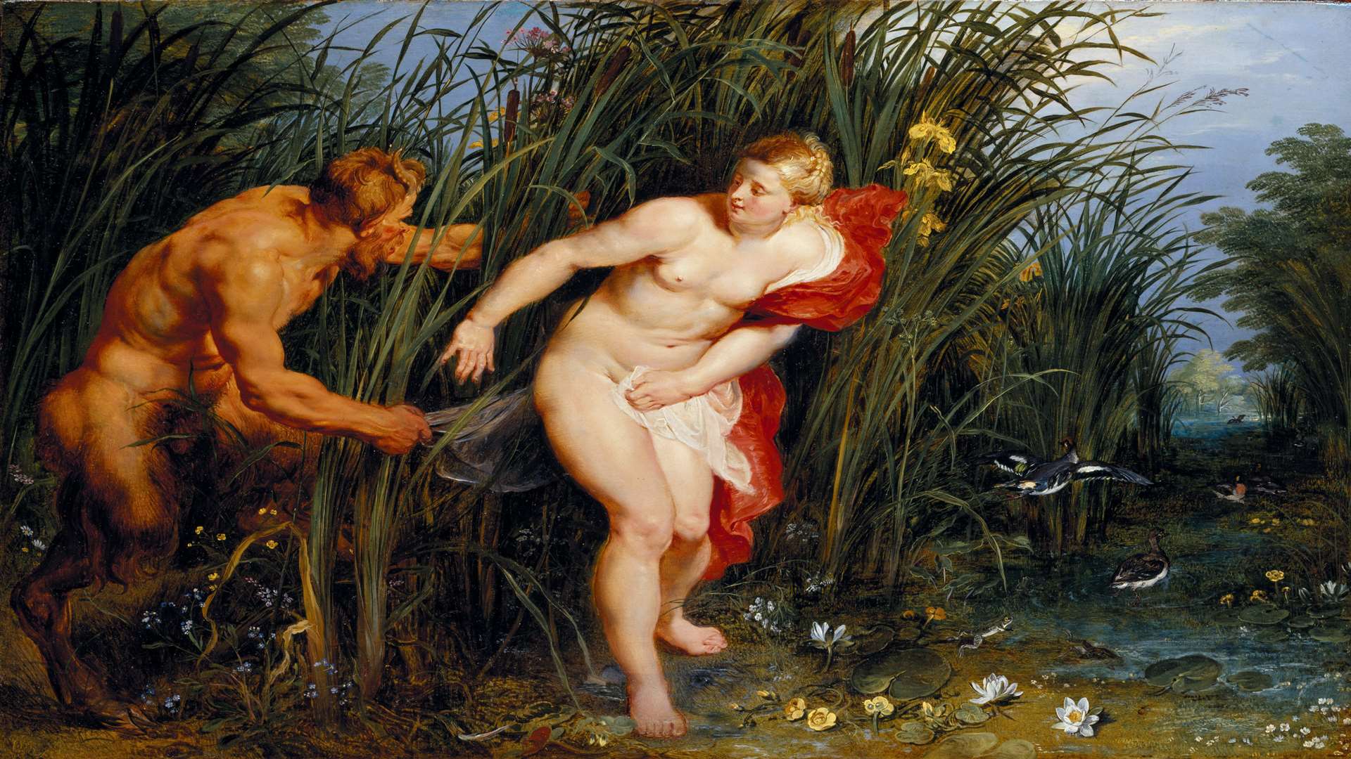 Pan and Syrinx by Rubens - painted in 1617