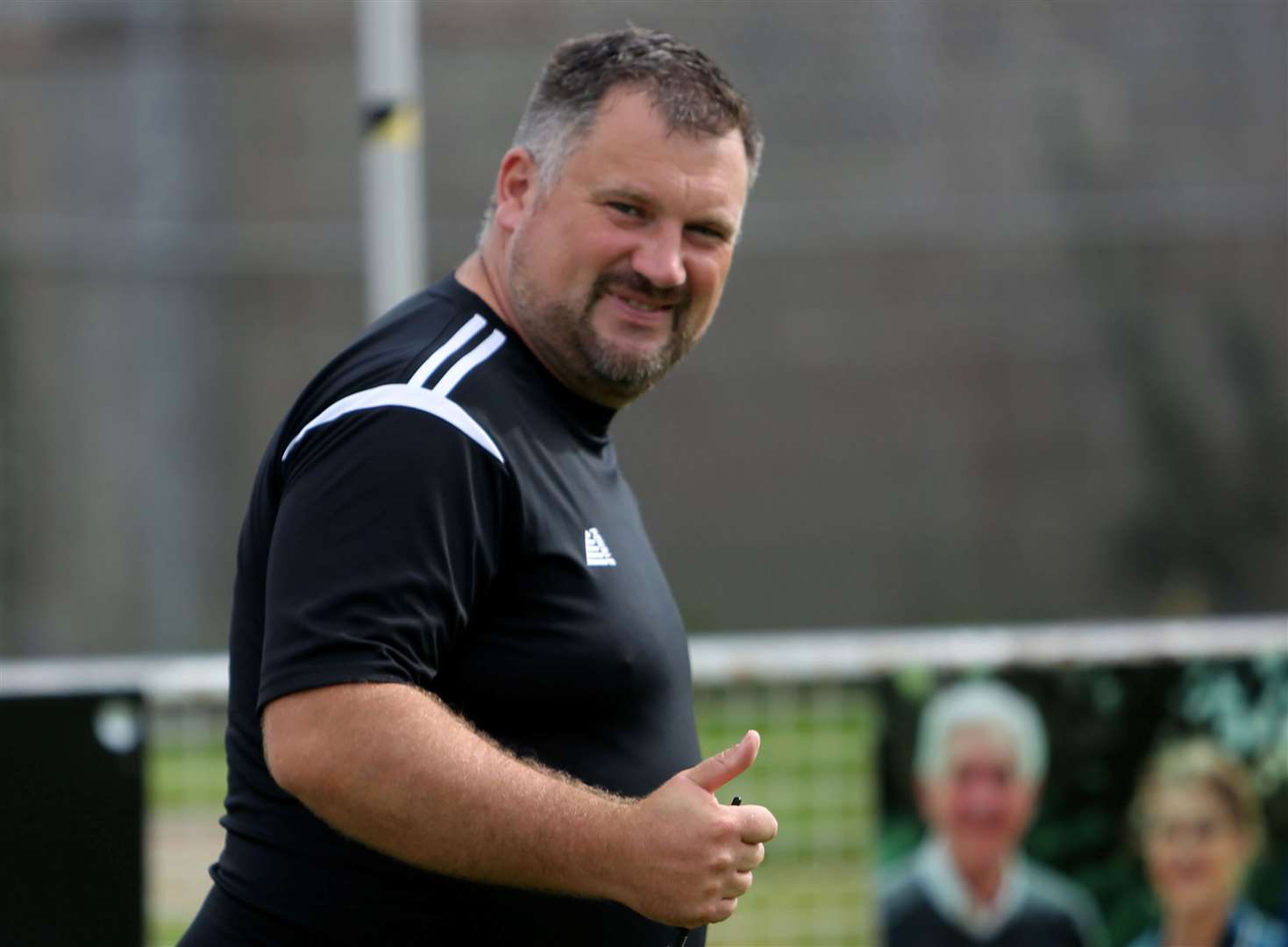 Deal manager Steve King gives a thumbs-up after Saturday’s win. Picture: Paul Willmott