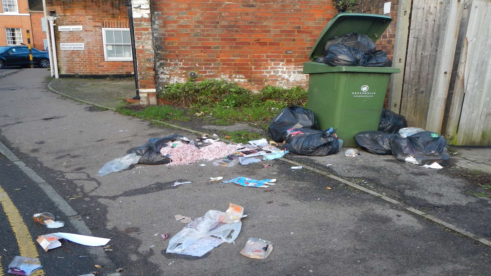 Trade waste spillage at Ralph's Hairdressers in West Malling. Picture: Tonbridge and Malling Borough Council