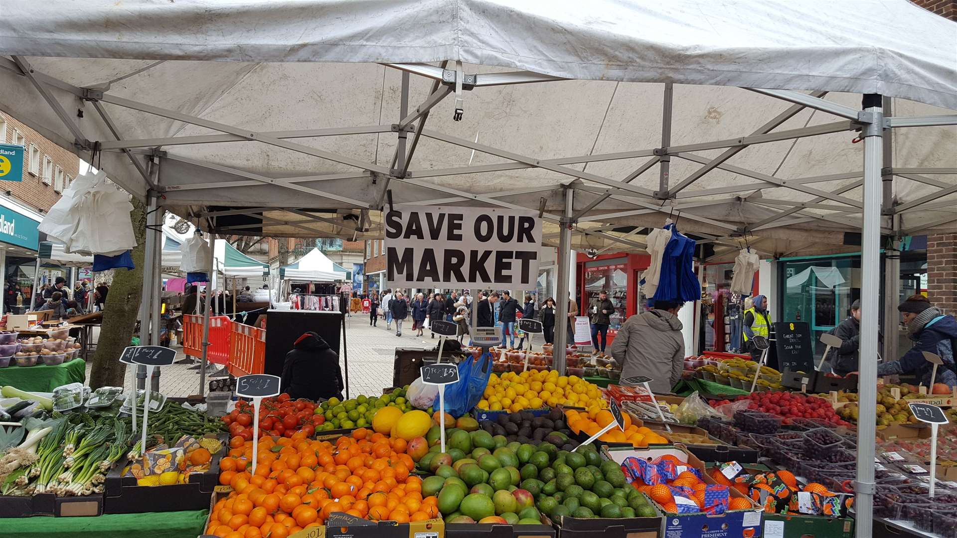 A petition was launched to save the market in Canterbury city centre