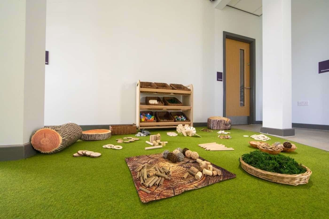 Children will play with natural materials