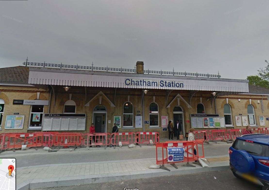 Lee Francis was arrested at Chatham Railway Station. Picture: Google Maps