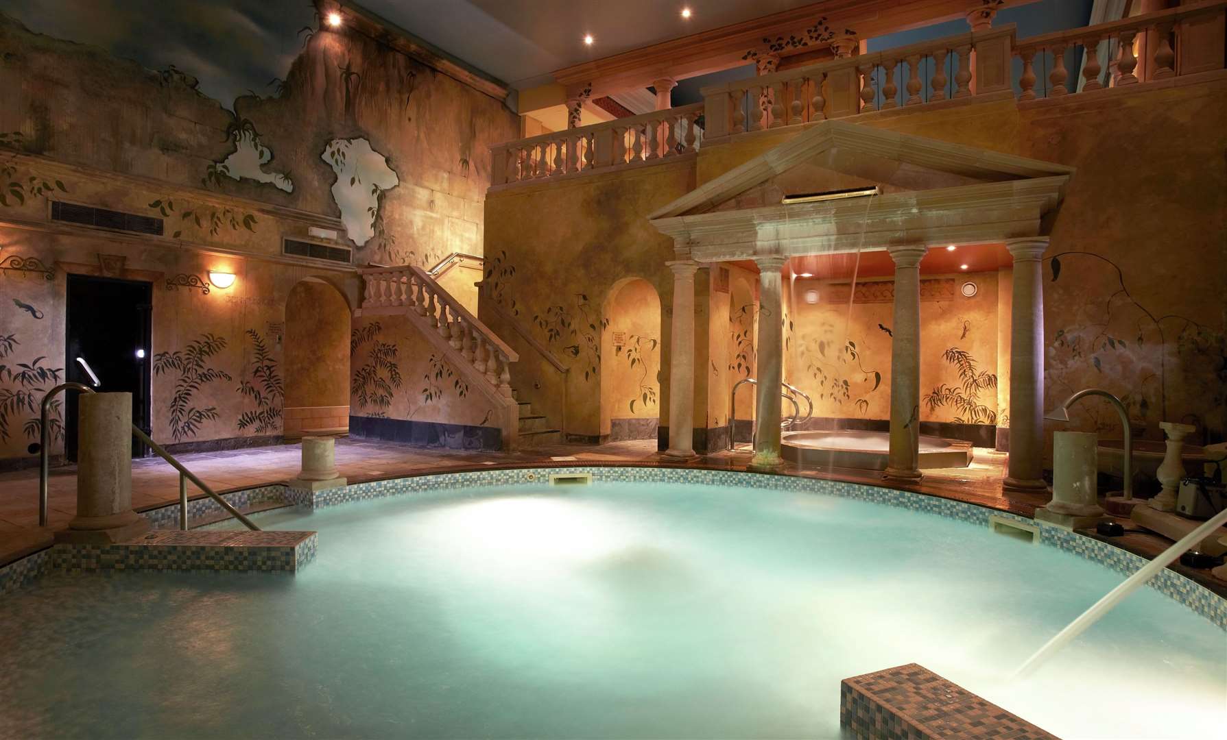 Rowhill Grange’s Roman bath-style spa is beautifully decorated. Picture: Blueprintx