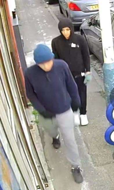 Girt and Goldstone were captured on CCTV at the scene of the crime. Picture: Kent Police
