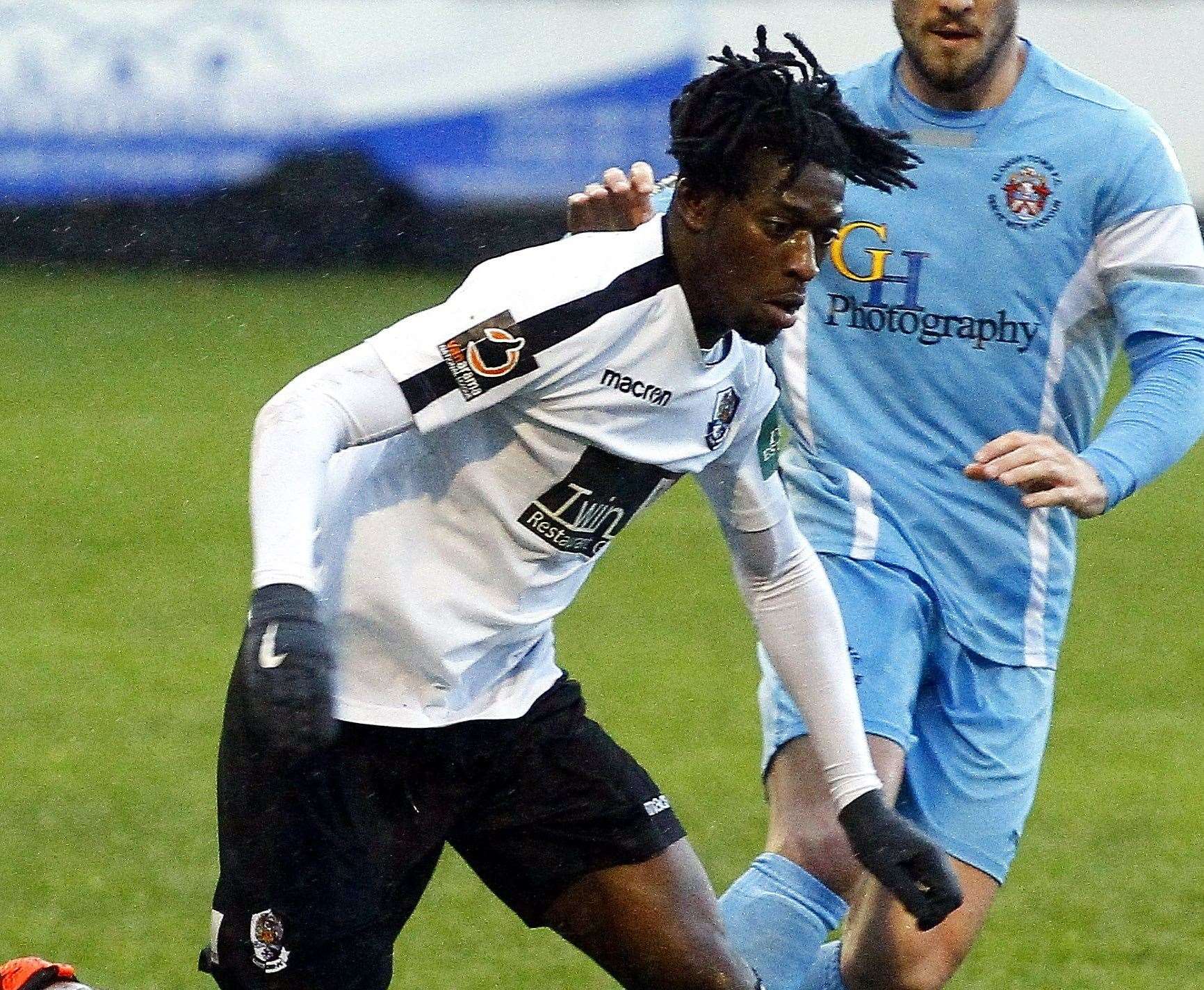 Andre Coker spent most of this season at Dartford Picture: Sean Aidan