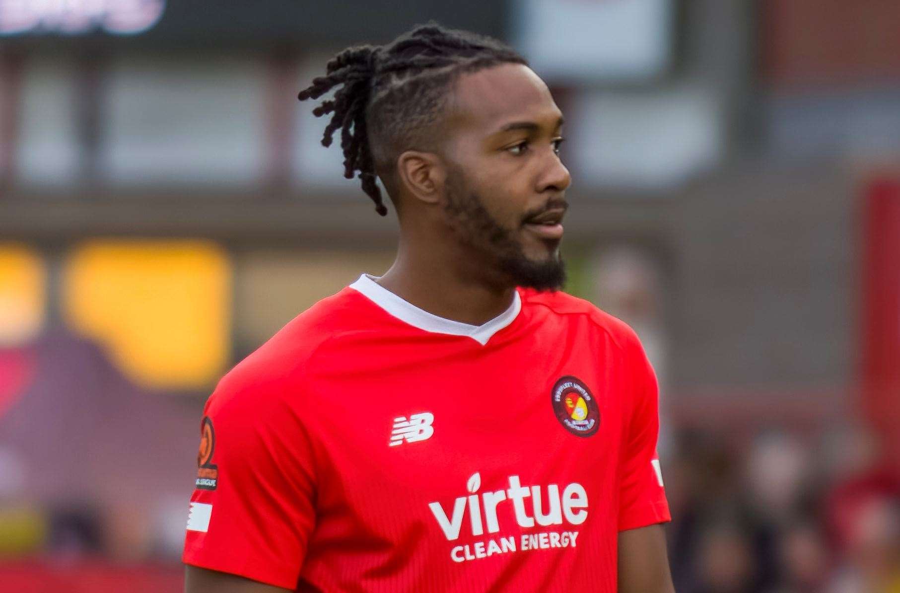 Fleet striker Dominic Poleon - scored twice against Bromley on Boxing Day. Picture: Ed Miller/EUFC