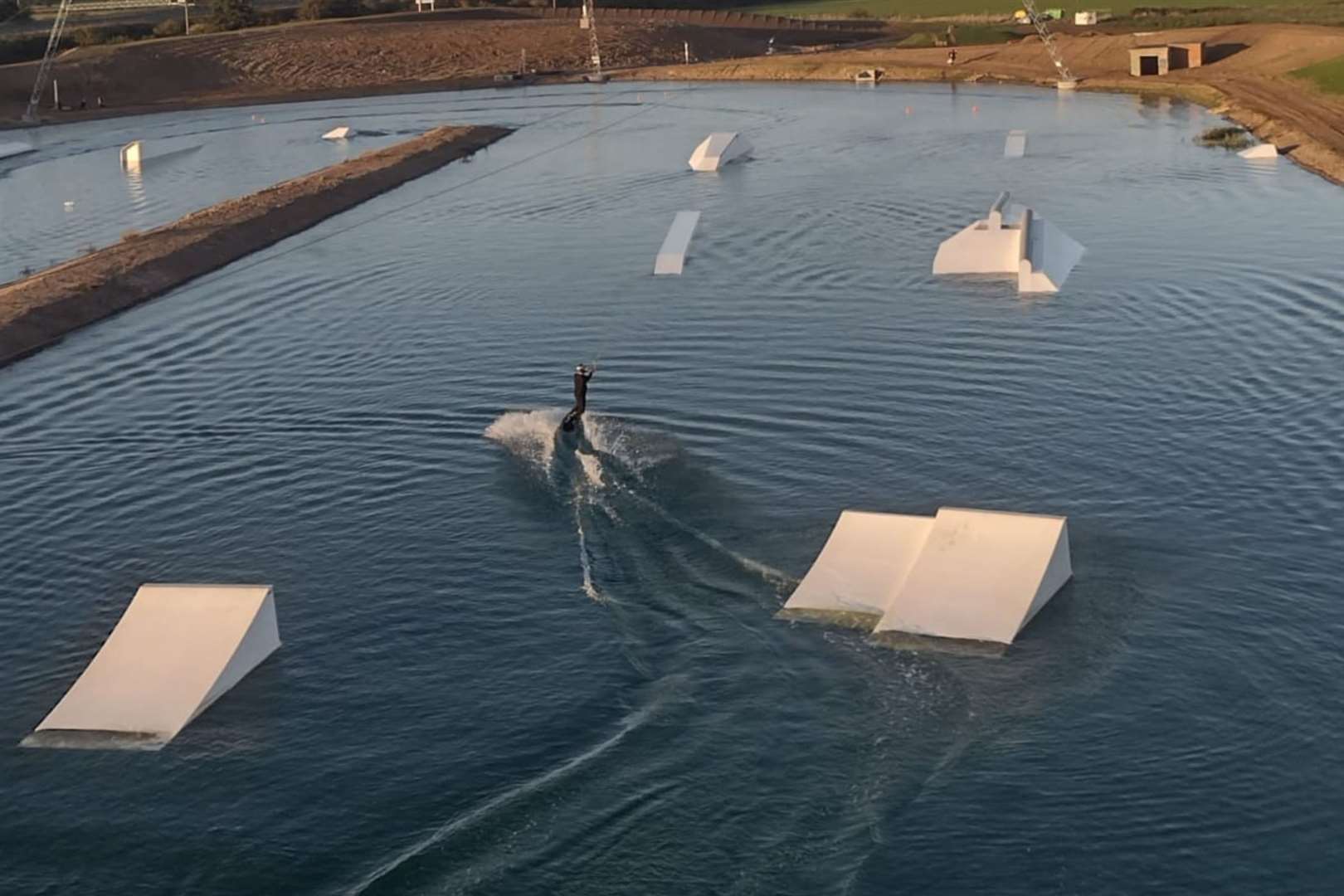 A new wakeboarding experience is opening in Sandwich today. Photo: Whitemills Wake