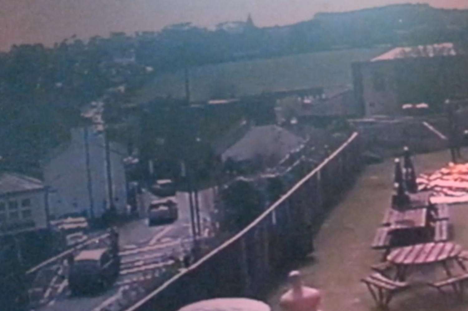 CCTV footage of the crash at East Farleigh level crossing