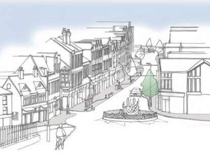 Artist's impression of how the area will look