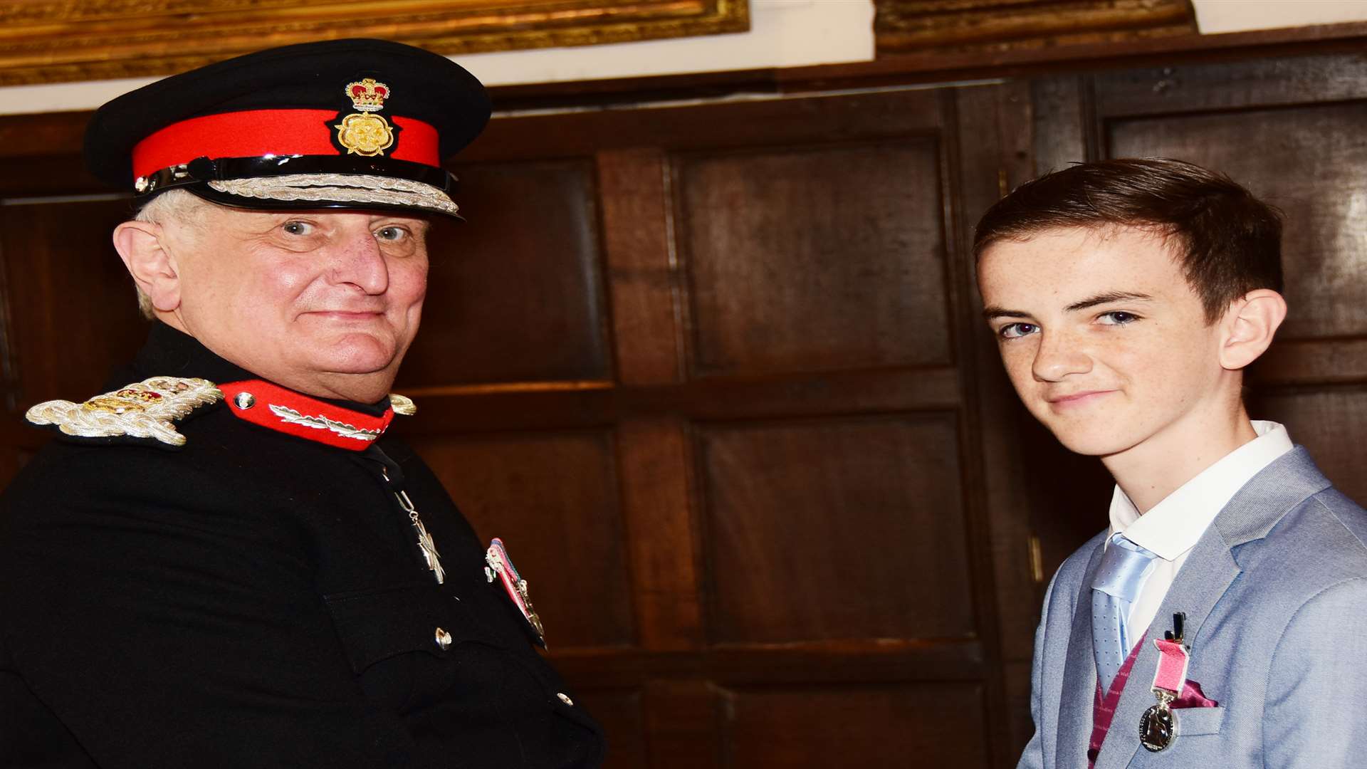 Jonjo Heuerman with Viscount De L’Isle, MBE, Lord Lieutenant of Kent